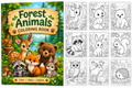 Digital product. Forest animals. Coloring book