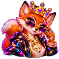 NFT-Sticker. Neon-Fuchs. Poster.