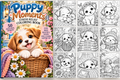 Cute Puppy Coloring Book