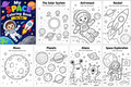 Coloring book for kids: My space.