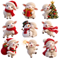 Christmas. Stickers. Christmas sticker set featuring lambs.