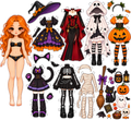 Halloween Paper Doll Costume Set – Digital Cutting Template
