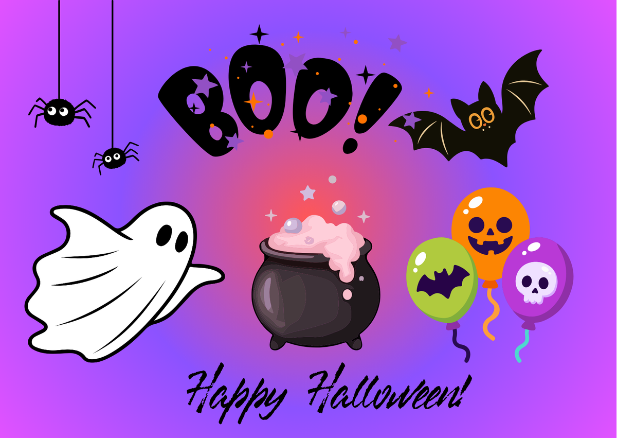 Happy Halloween Postcard – Printable Digital Download