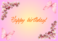 Happy Birthday Floral Postcard No. 3 – Printable Digital Download
