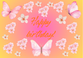 Happy Birthday Floral Postcard No. 4 – Printable Digital Download