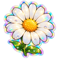 Digital sticker PNG. Printable sticker. Instant download. Daisy flower.