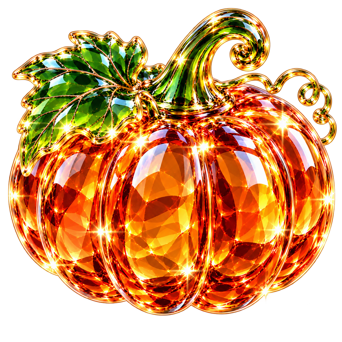 Sticker NFT. Glass pumpkin.