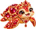 NFT sticker. Ruby turtle.