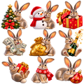 Christmas & New Year Bunny Digital Sticker Sheet