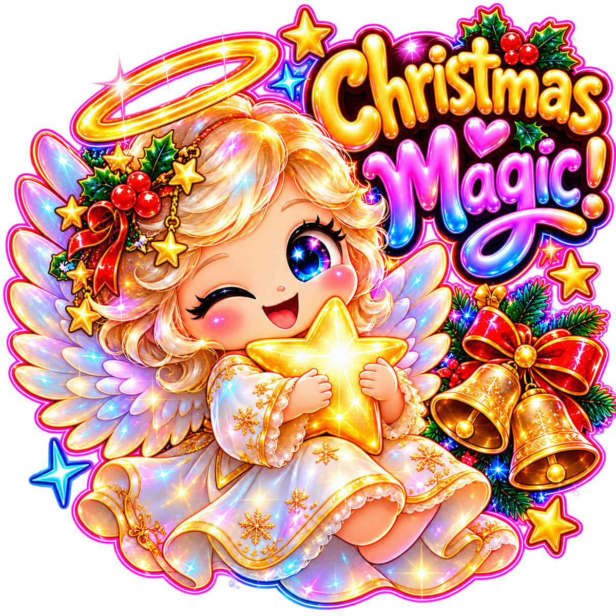 Christmas Magic Angel Sticker