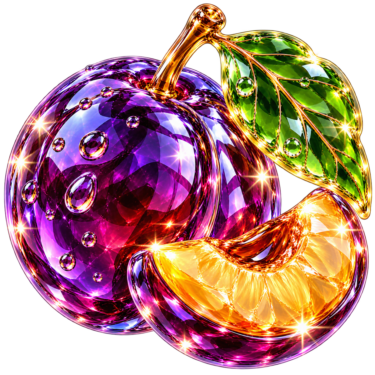 Sticker NFT. Glass plum.