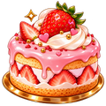 Sticker NFT. Cake. Digital sticker PNG.
