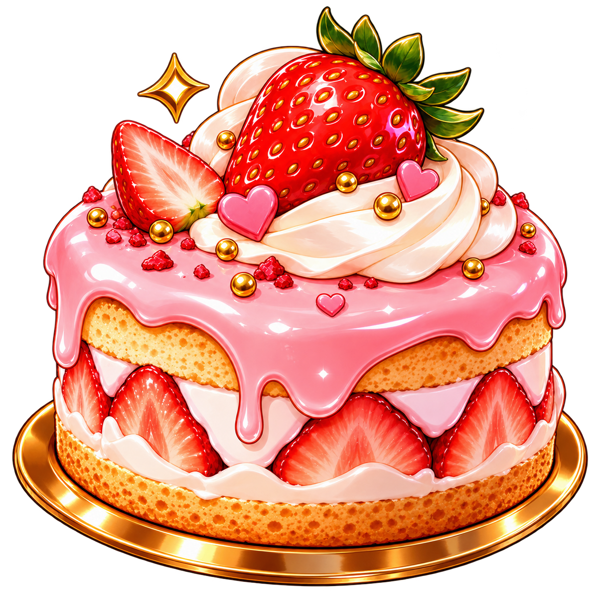 Sticker NFT. Cake. Digital sticker PNG.