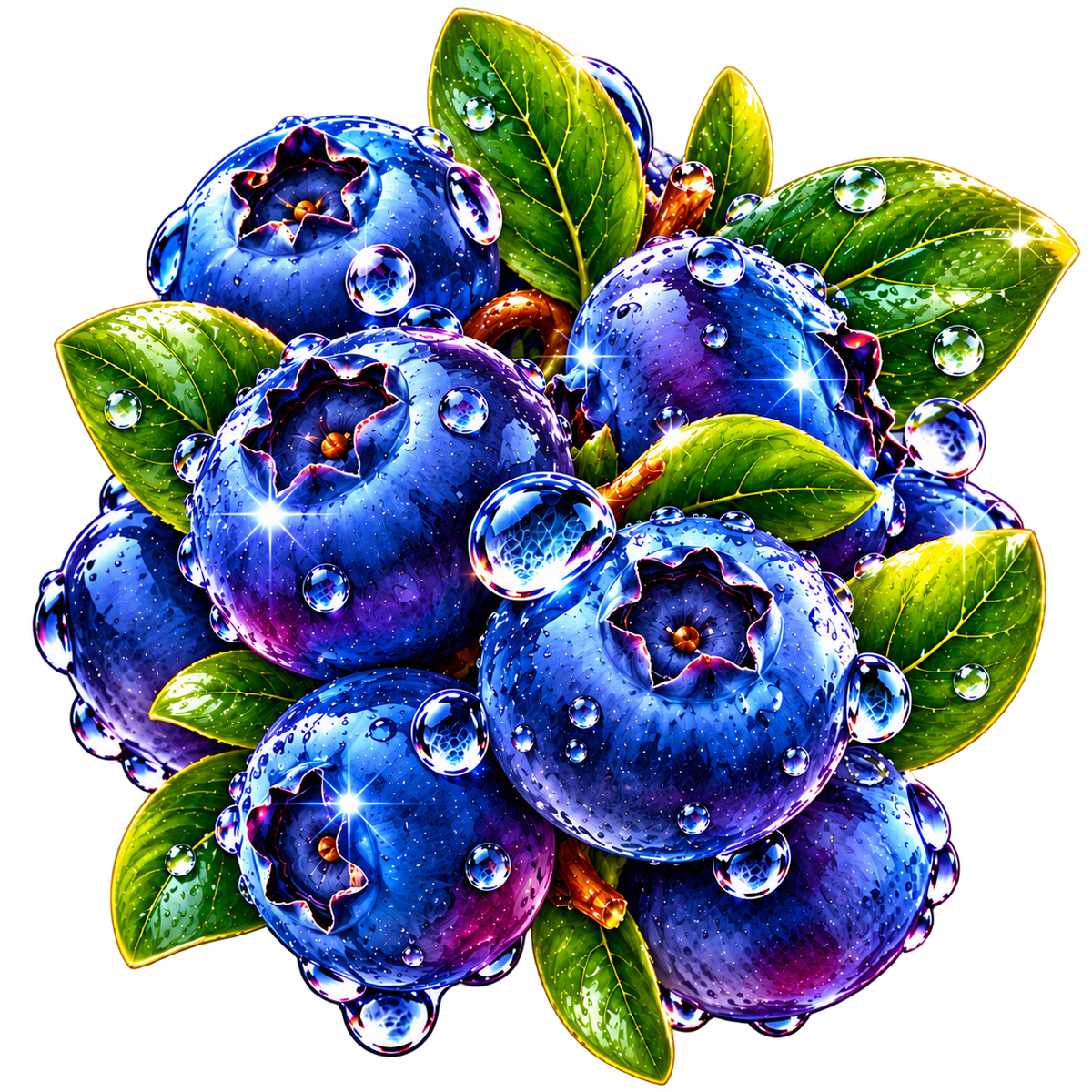 Digital sticker PNG. Printable sticker. Instant download. NFT sticker blueberry. 1.