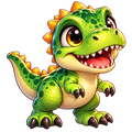 NFT sticker. Little dinosaur.