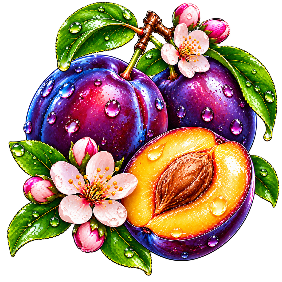 Sticker NFT. Plums.