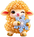 Sparkling Snowflake Anime Sticker – Digital Download