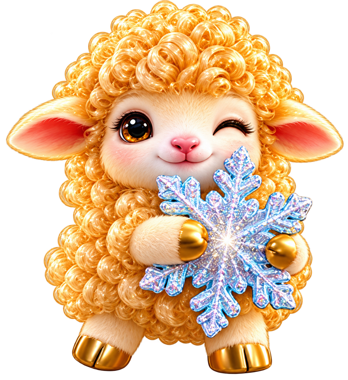 Sparkling Snowflake Anime Sticker – Digital Download