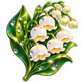 Digital sticker PNG. Printable sticker. Instant download. Lily of the valley flower.