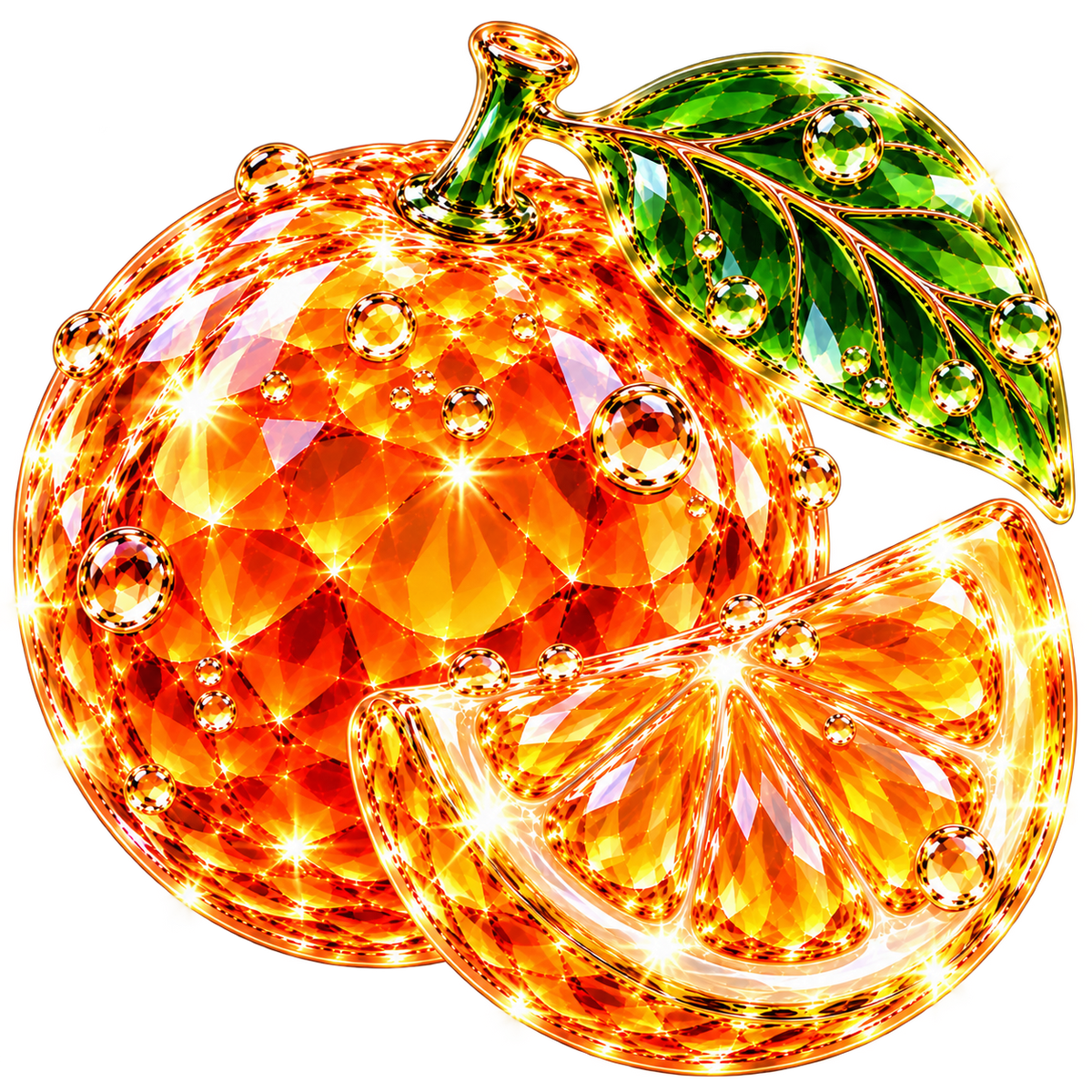 Sticker NFT. Glass orange.