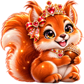 NFT sticker. Ruby sguirrel.