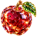 Sticker NFT.  Glass apple.