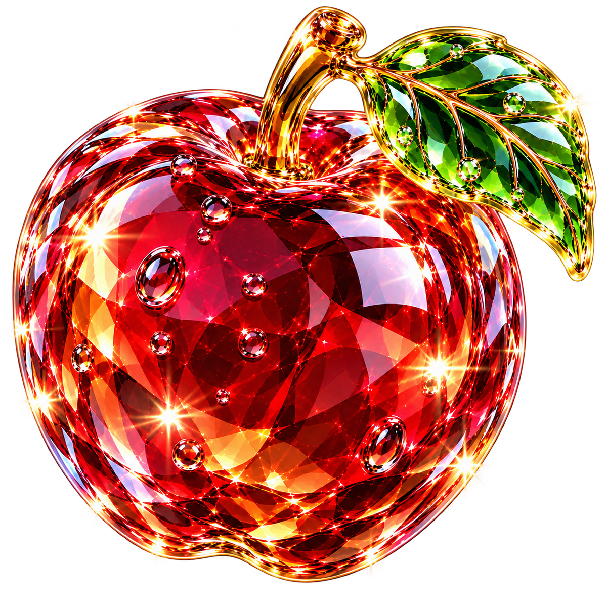 Sticker NFT.  Glass apple.