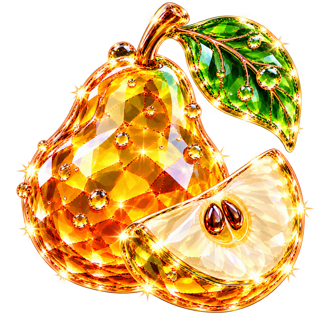 Sticker NFT. Glass pear.