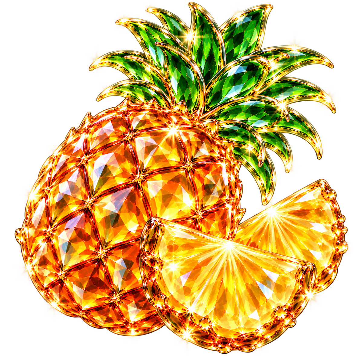 Sticker NFT. Glass pineapple.