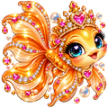 NFT-Sticker. Goldfisch.