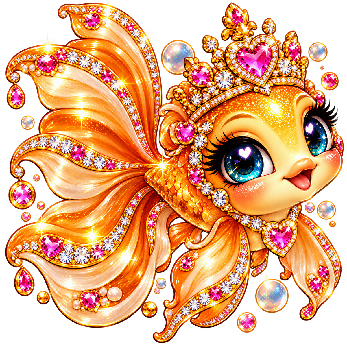 NFT-Sticker. Goldfisch.