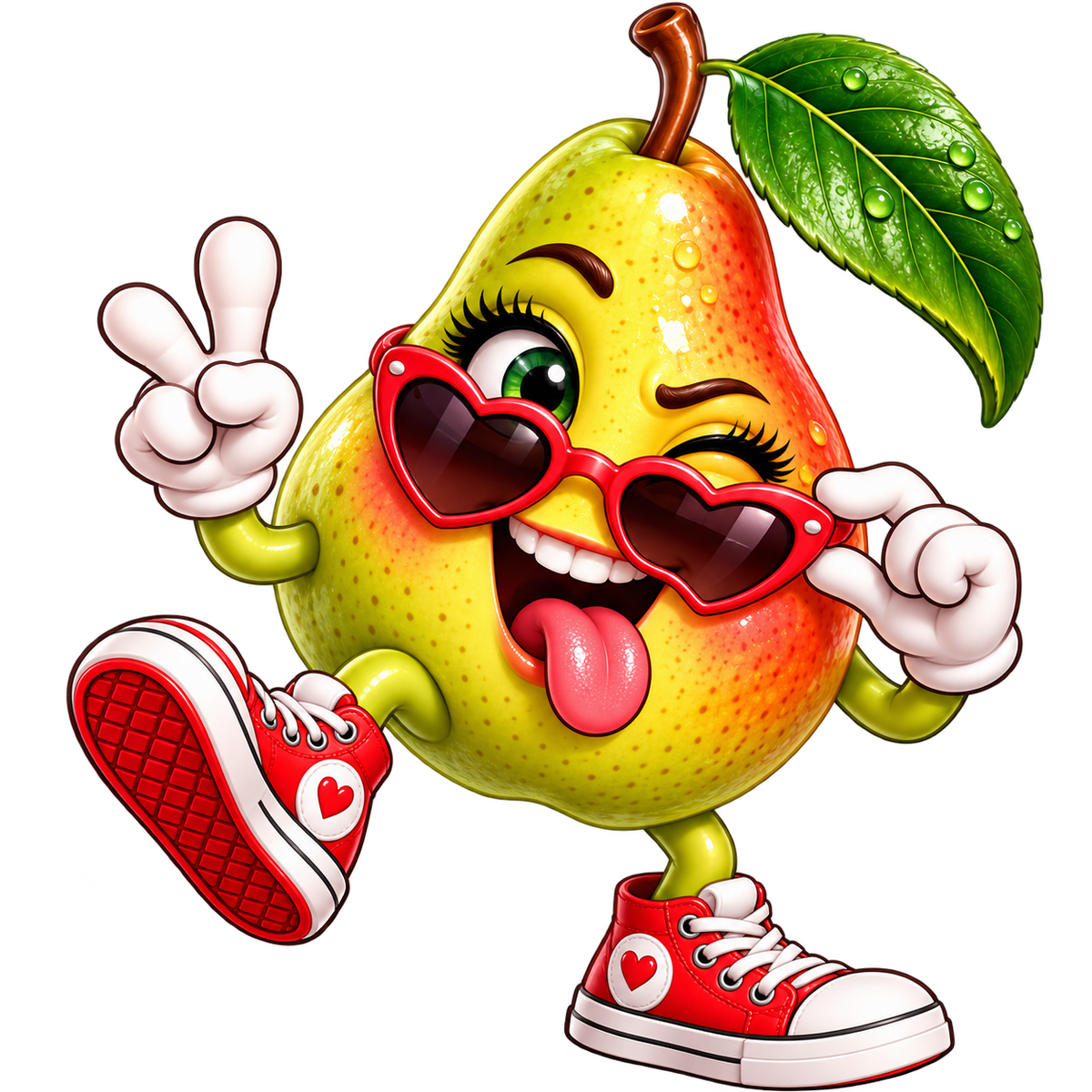 Sassy Pear Mascot Sticker Vol. 2 – Digital PNG Sticker