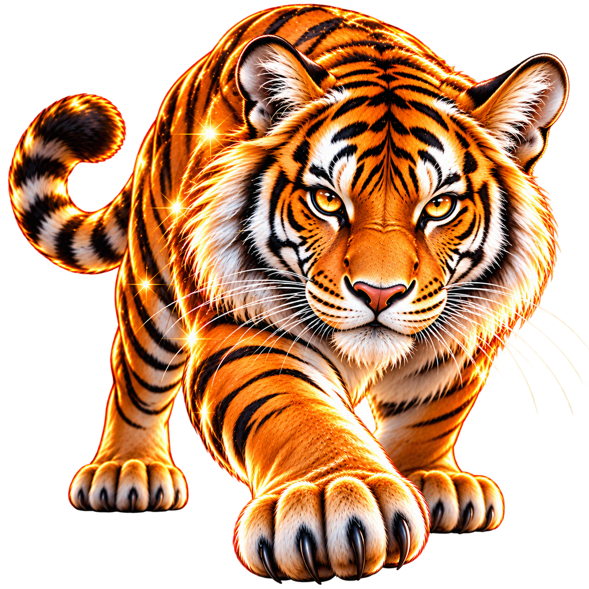 Digitaler Sticker PNG. Ausdruckbarer Sticker. Sofort-Download. NFT-Sticker Tiger.