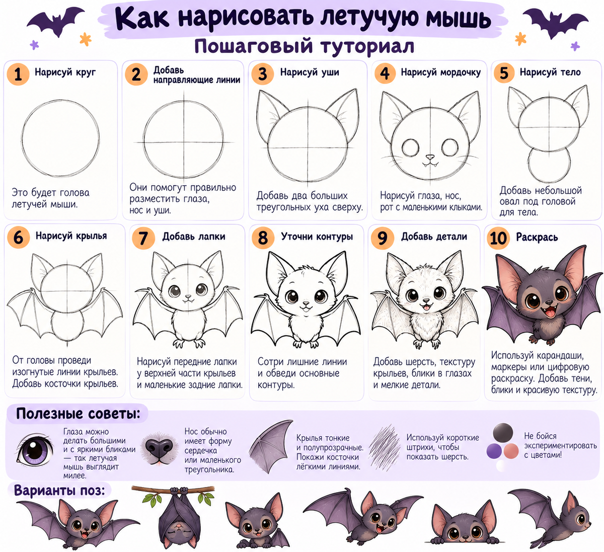 Tutorial on How to Draw a Bat