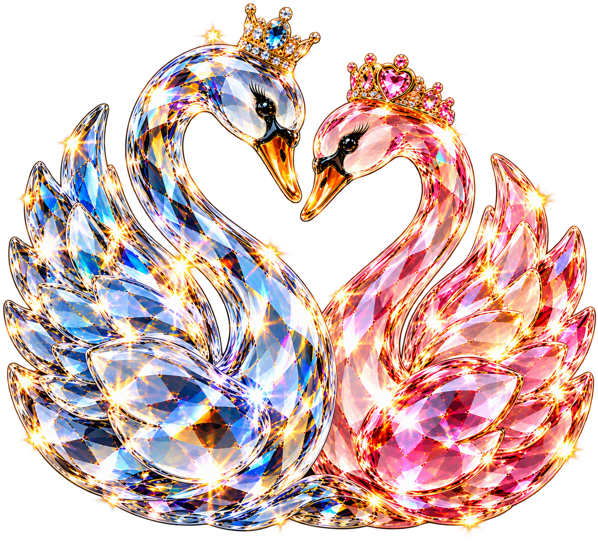 Sticker NFT. Crystal swans.