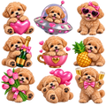 Pink Party Puppy Digital Sticker Sheet – 9 Designs