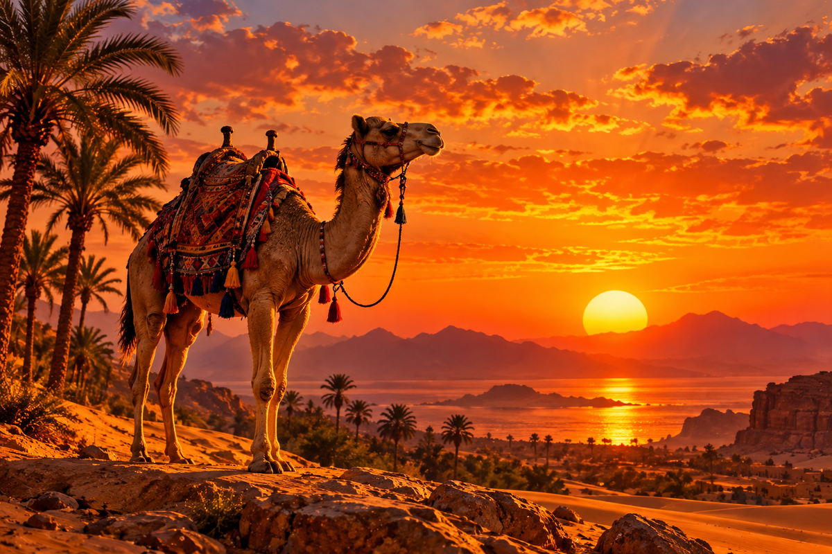 Desert sunset.