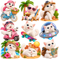 Brave Cats Hex Adventure Stickers – Printable Digital Download